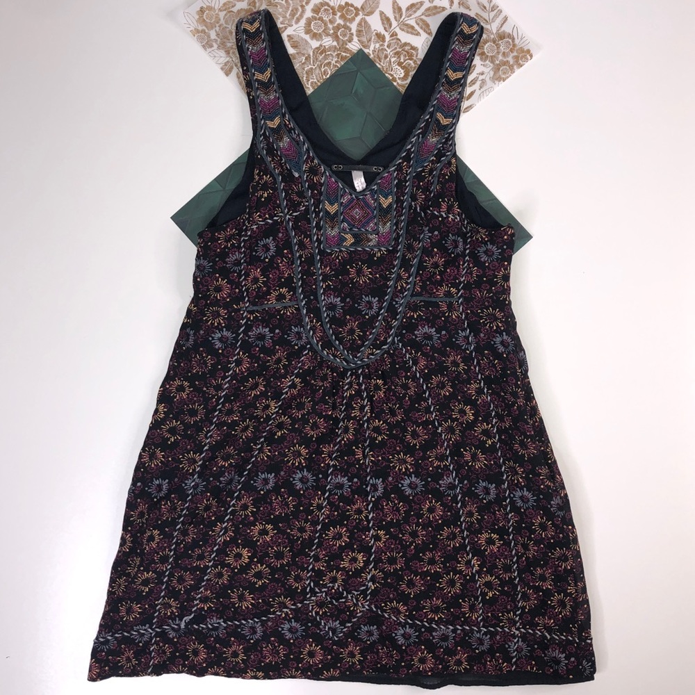 Free People Silk Beaded Floral Tank
